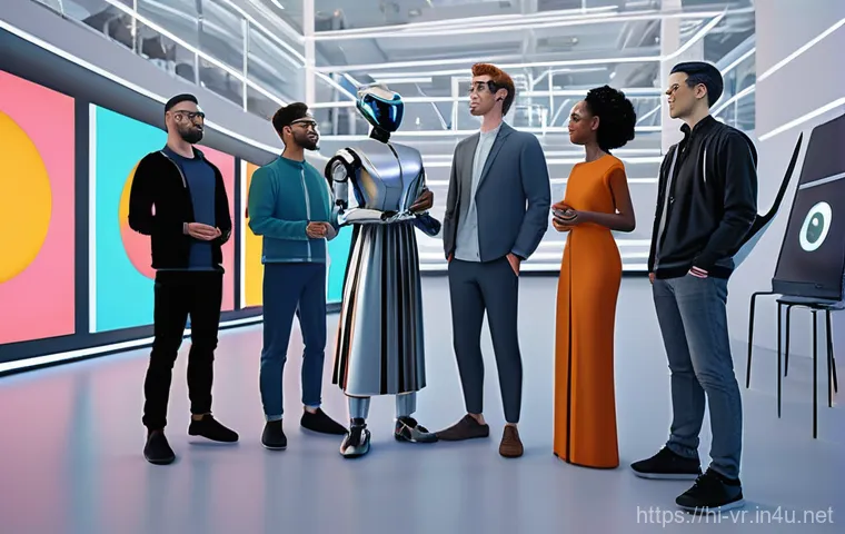 VR 앱 개발 - **Prompt 2: Seamless Immersion and Joyful Interaction in VR**
    A vibrant, high-fidelity image dep...