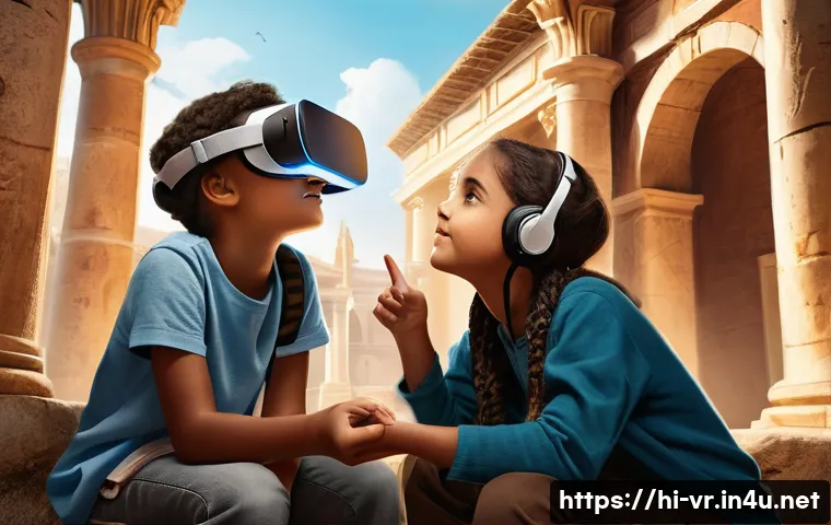 VR과 자율 주행차 - **Prompt 1: Virtual Reality in Education**
    "A group of three diverse teenagers, two girls and on...