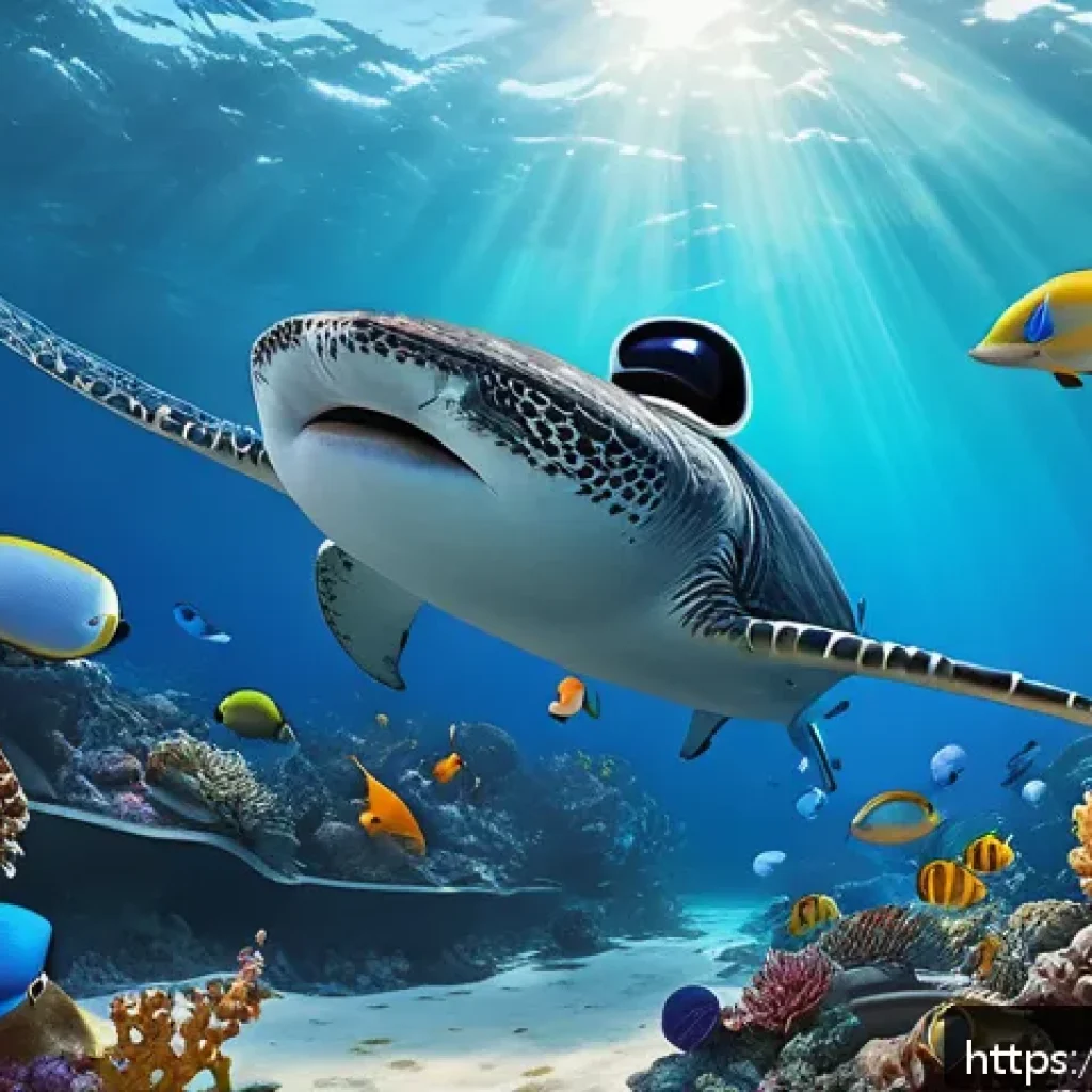 VR 해양학 - A highly detailed VR underwater exploration scene featuring a diverse coral reef ecosystem viewed th...